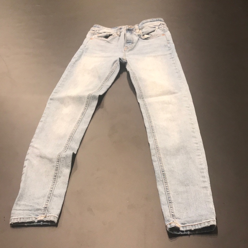Slightly white washed blue jeans